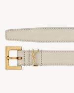 cassandre thin belt with square buckle in box saint laurent leather - Image 2
